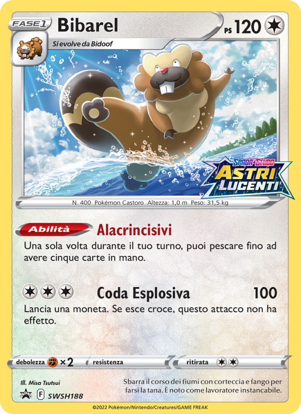 Bibarel SWSH188 — SPSC Promo (Italian Pokémon TCG card)
