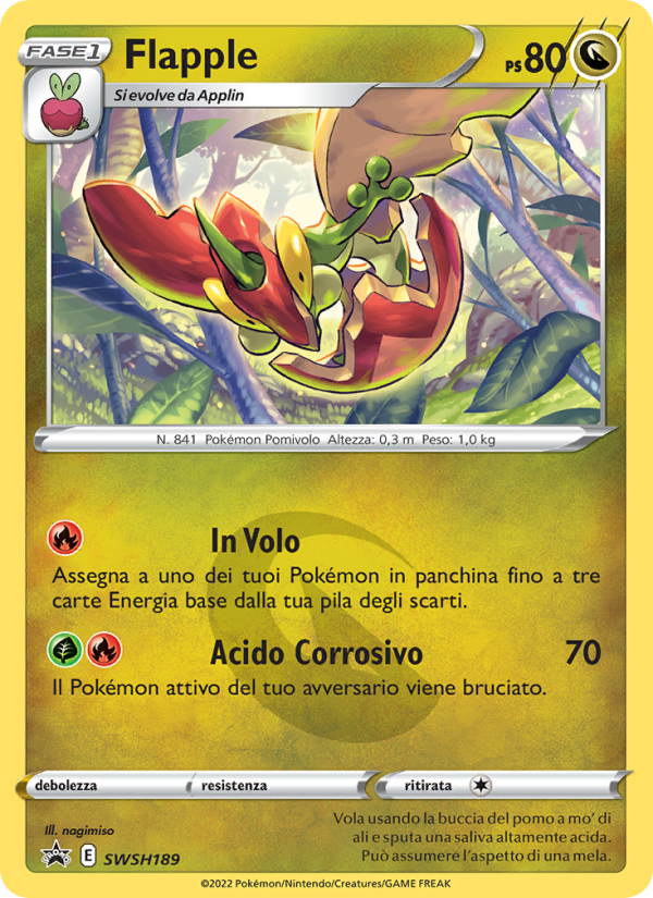 Flapple SWSH189 — SPSC Promo (Italian Pokémon TCG card)