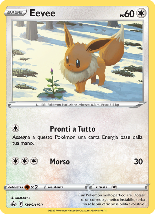Eevee SWSH190 — SPSC Promo (Italian Pokémon TCG card)