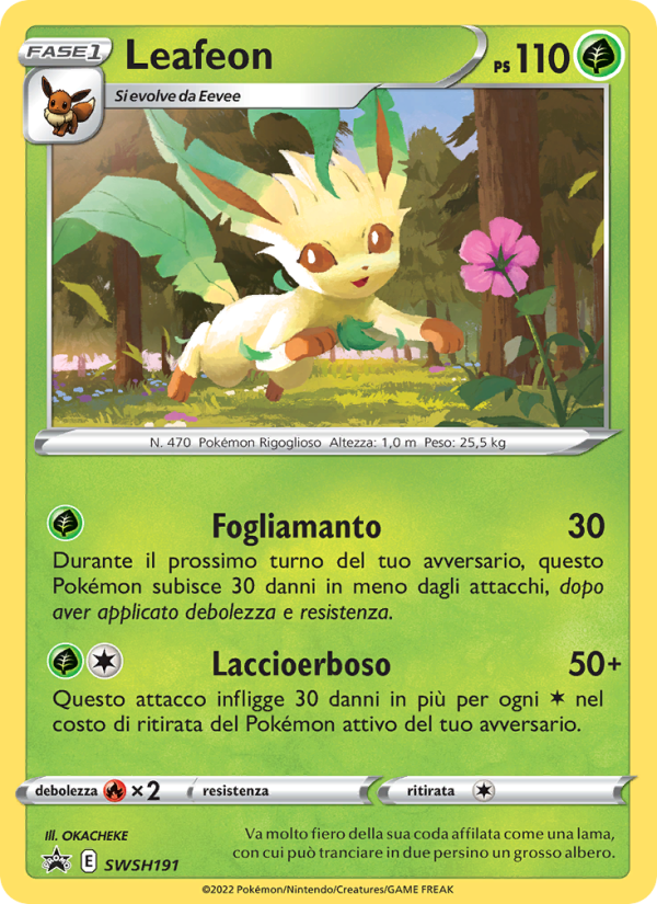Leafeon SWSH191 — SPSC Promo (Italian Pokémon TCG card)