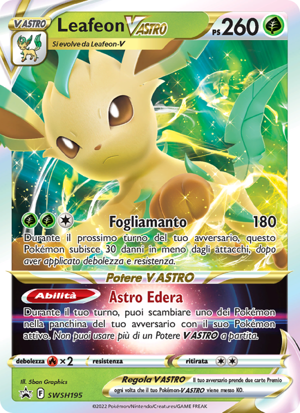 Leafeon V ASTRO SWSH195 — SPSC Promo (Italian Pokémon TCG card)