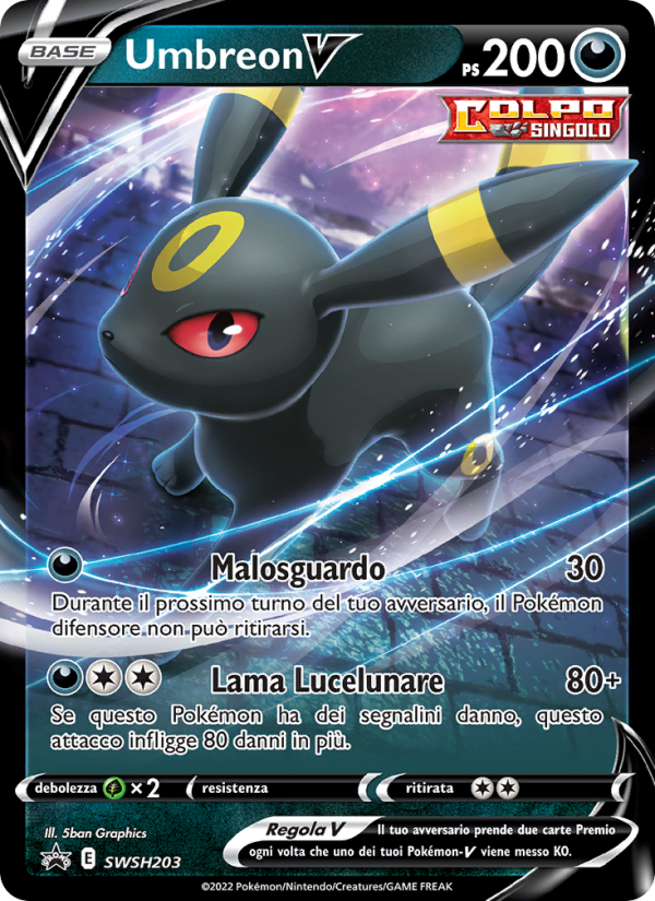Umbreon V SWSH203 — SPSC Promo (Italian Pokémon TCG card)