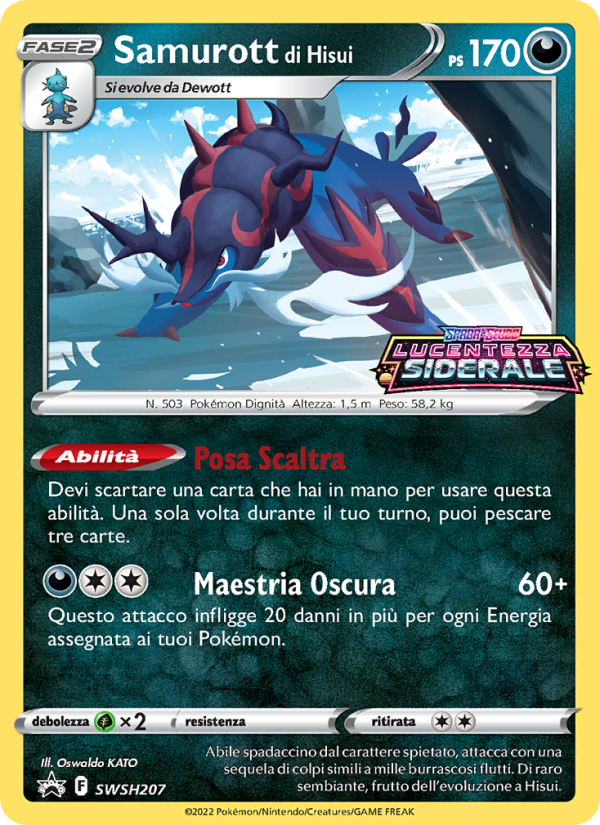 Samurott di Hisui SWSH207 — SPSC Promo (Italian Pokémon TCG card)