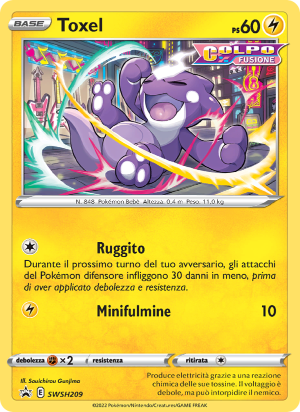 Toxel SWSH209 — SPSC Promo (Italian Pokémon TCG card)