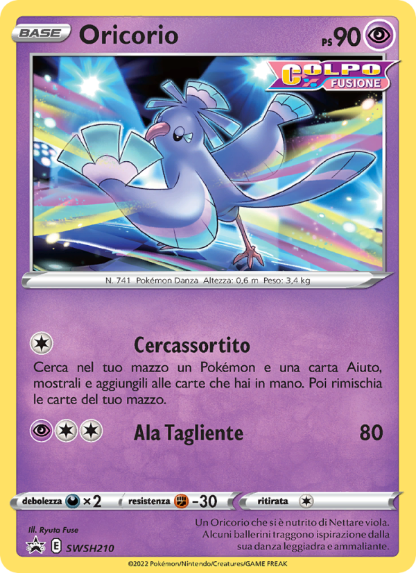 Oricorio SWSH210 — SPSC Promo (Italian Pokémon TCG card)