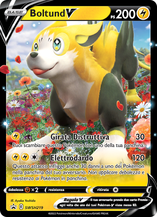 Boltund V SWSH219 — SPSC Promo (Italian Pokémon TCG card)