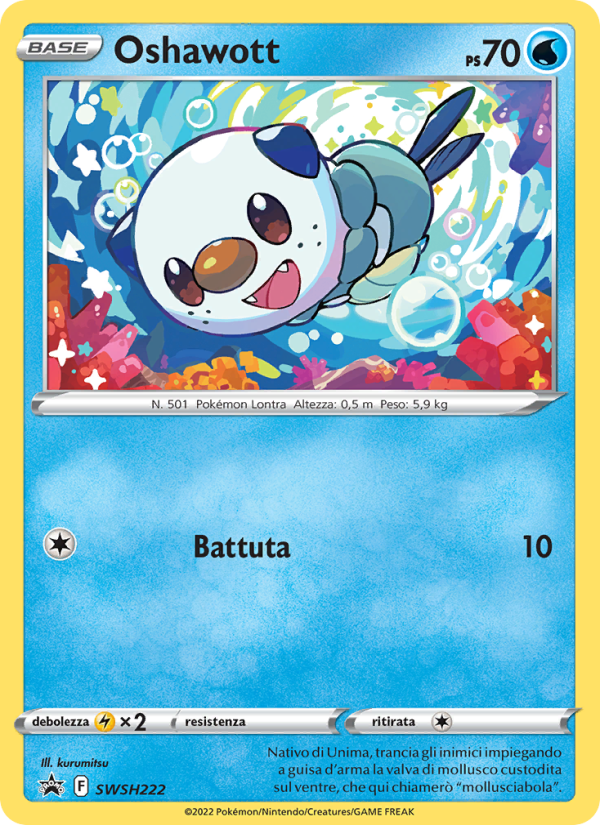 Oshawott SWSH222 — SPSC Promo (Italian Pokémon TCG card)