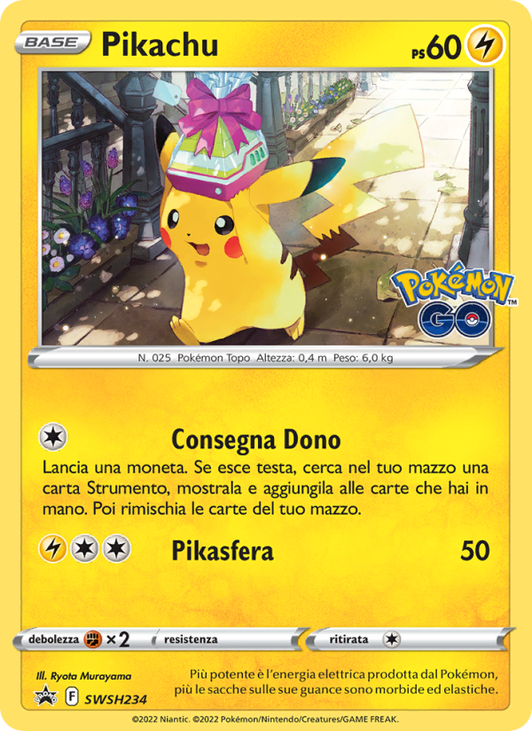 Pikachu SWSH234 — SPSC Promo (Italian Pokémon TCG card)