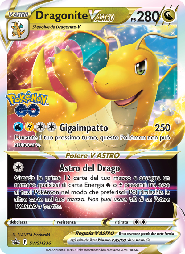 Dragonite V ASTRO SWSH236 — SPSC Promo (Italian Pokémon TCG card)