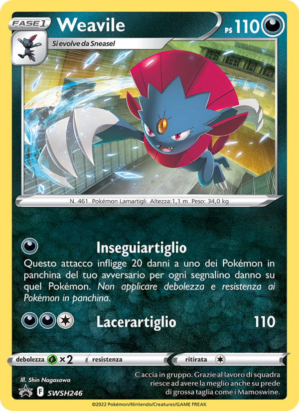 Weavile SWSH246 — SPSC Promo (Italian Pokémon TCG card)