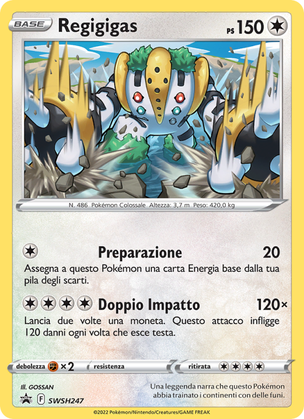 Regigigas SWSH247 — SPSC Promo (Italian Pokémon TCG card)