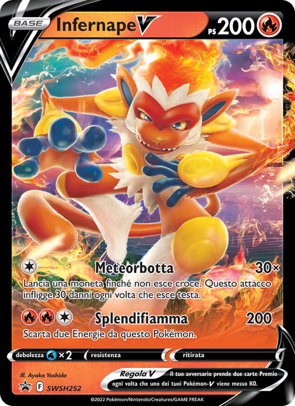 Infernape V SWSH252 — SPSC Promo (Italian Pokémon TCG card)