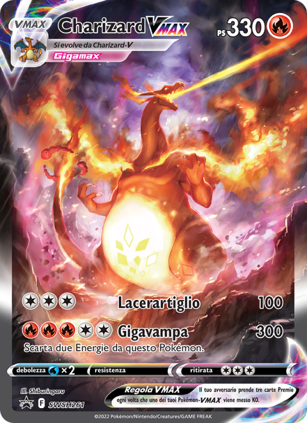 Charizard VMAX SWSH261 — SPSC Promo (Italian Pokémon TCG card)
