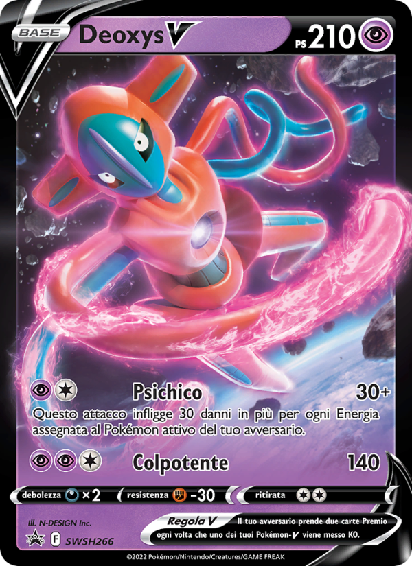 Deoxys V SWSH266 — Sword & Shield Promos (Italian Pokémon TCG card)