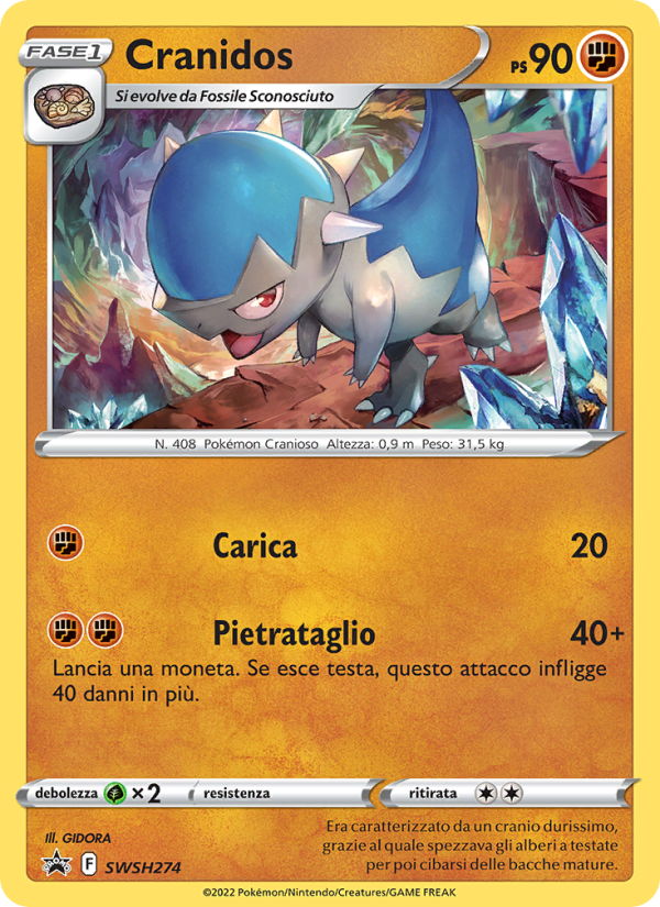 Cranidos SWSH274 — SPSC Promo (Italian Pokémon TCG card)