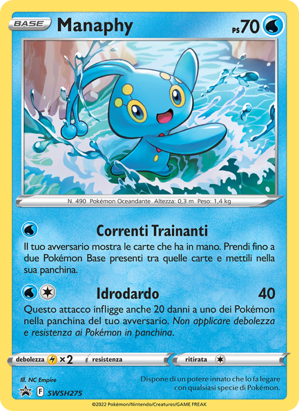 Manaphy SWSH275 — SPSC Promo (Italian Pokémon TCG card)