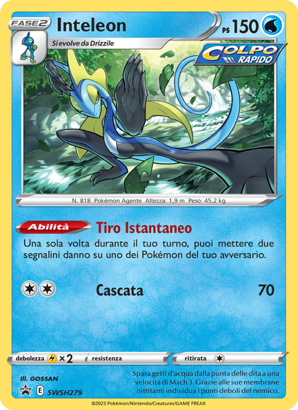 Inteleon SWSH279 — SPSC Promo (Italian Pokémon TCG card)