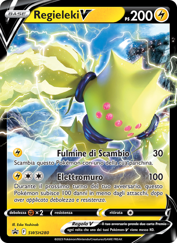 Regieleki V SWSH280 — SPSC Promo (Italian Pokémon TCG card)