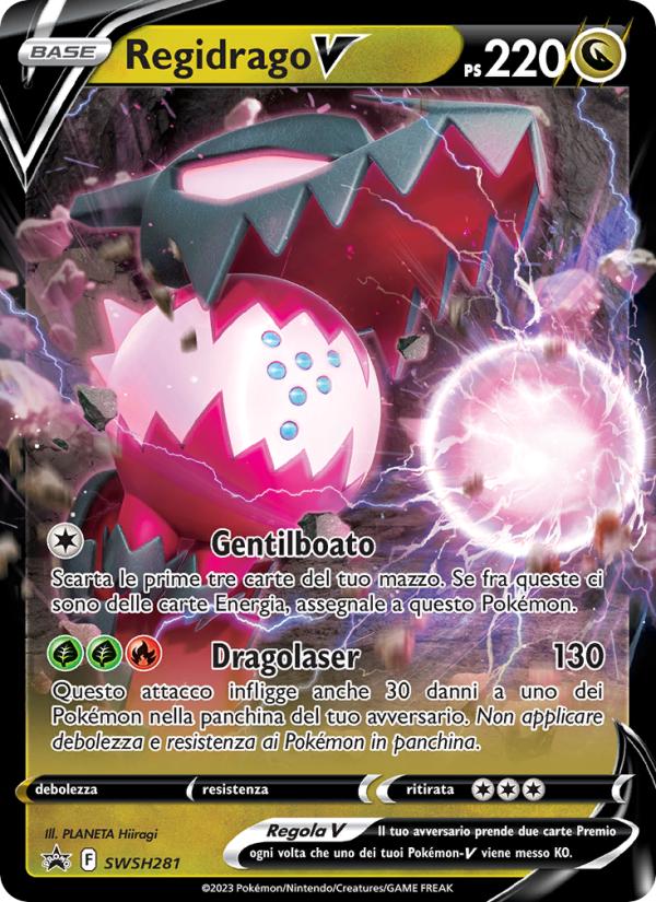 Regidrago V SWSH281 — SPSC Promo (Italian Pokémon TCG card)