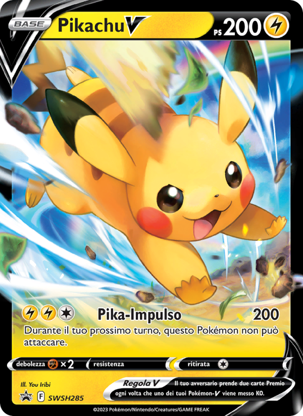 Pikachu V SWSH285 — SPSC Promo (Italian Pokémon TCG card)