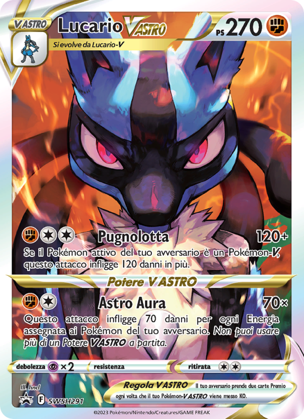 Lucario V ASTRO SWSH291 — SPSC Promo (Italian Pokémon TCG card)