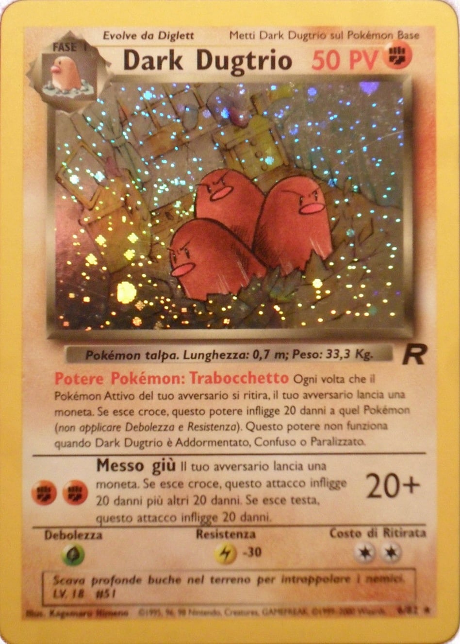 Dark Dugtrio 006 — Team Rocket (Italian Pokémon TCG card)