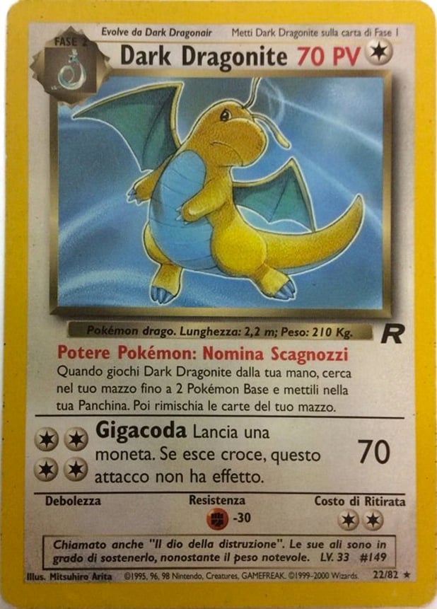 Dark Dragonite 022 — Team Rocket (Italian Pokémon TCG card)