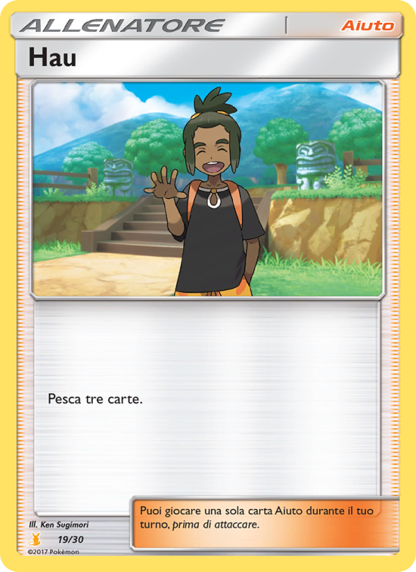 Hau 019/30 — Sole e Luna trainer Kit (Alolan Raichu) (Italian Pokémon TCG card)