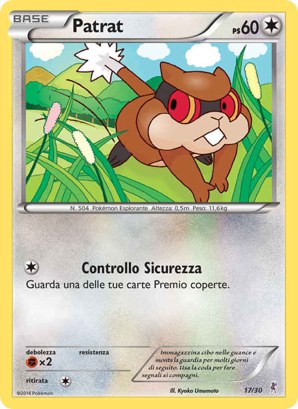 Patrat 017/30 — XY trainer Kit (Bisharp) (Italian Pokémon TCG card)