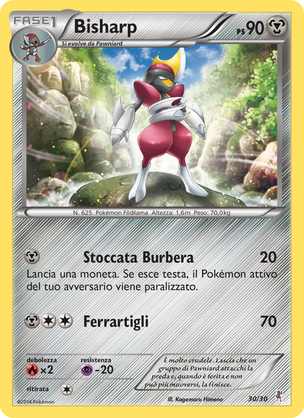 Bisharp 030/30 — XY trainer Kit (Bisharp) (Italian Pokémon TCG card)