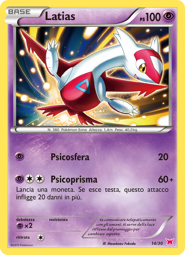 Latias 014/30 — XY trainer Kit (Latias) (Italian Pokémon TCG card)