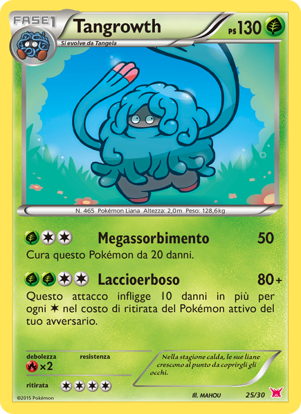 Tangrowth 025/30 — XY trainer Kit (Latias) (Italian Pokémon TCG card)
