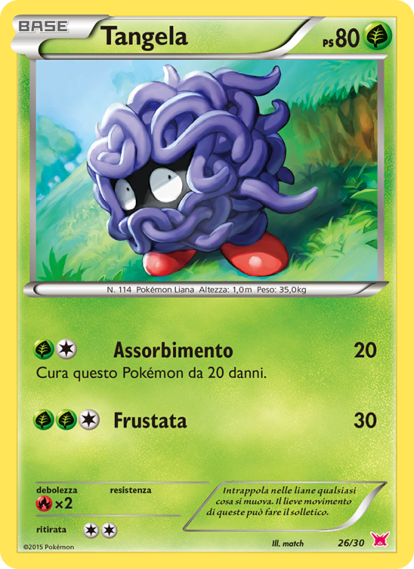 Tangela 026/30 — XY trainer Kit (Latias) (Italian Pokémon TCG card)