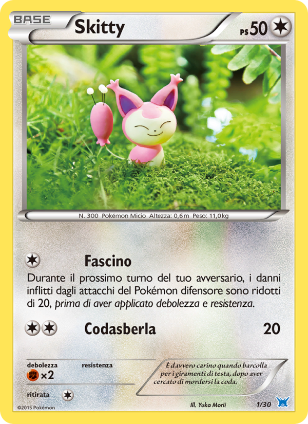 Skitty 001/30 — XY trainer Kit (Latios) (Italian Pokémon TCG card)