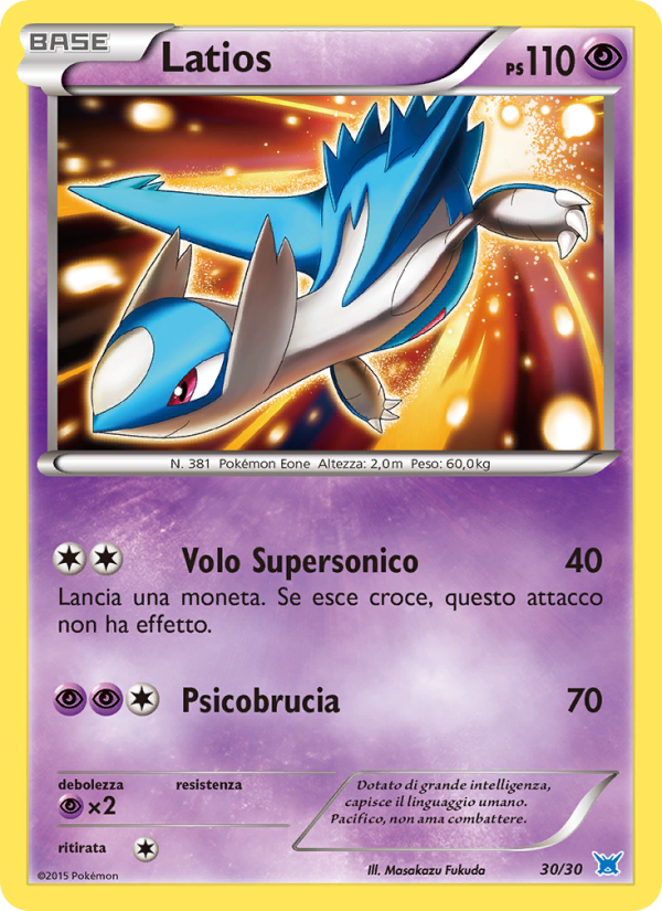 Latios 030/30 — XY trainer Kit (Latios) (Italian Pokémon TCG card)