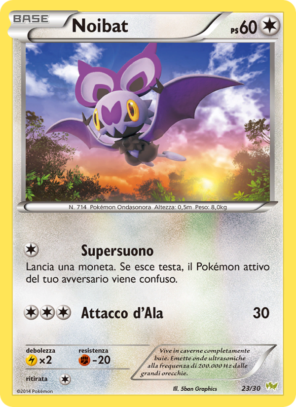 Noibat 023/30 — XY trainer Kit (Noivern) (Italian Pokémon TCG card)