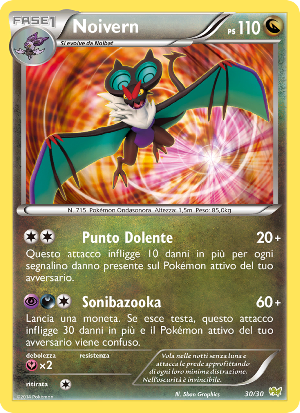 Noivern 030/30 — XY trainer Kit (Noivern) (Italian Pokémon TCG card)