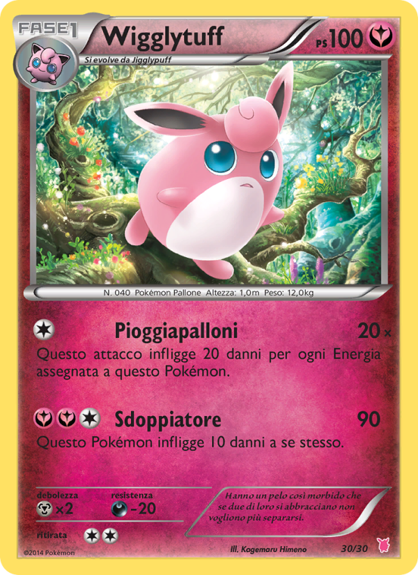 Wigglytuff 030/30 — XY trainer Kit (Wigglytuff) (Italian Pokémon TCG card)