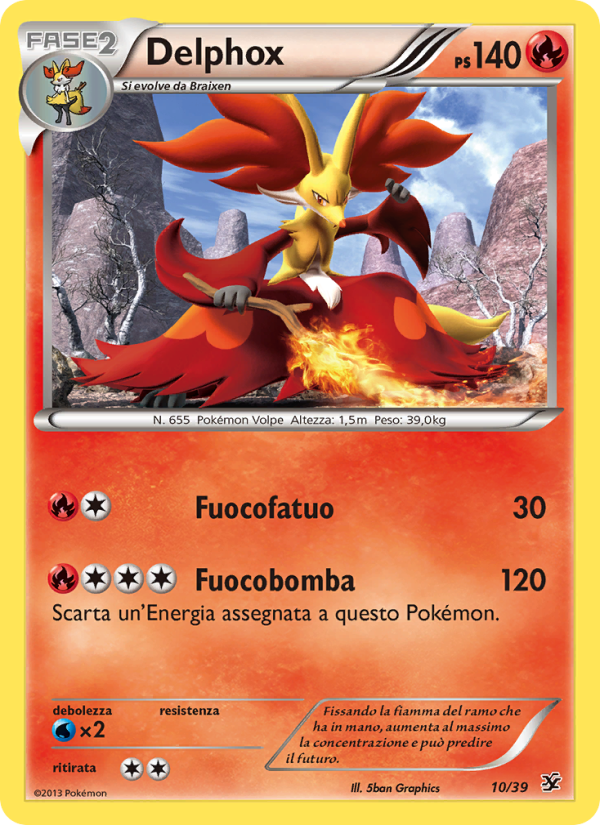 Delphox 010/39 — Benvenuti a Kalos (Italian Pokémon TCG card)