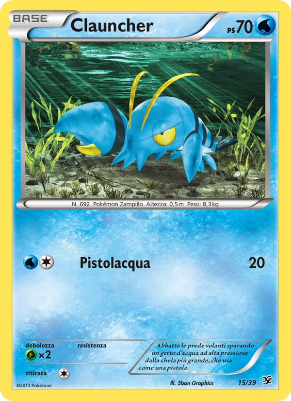Clauncher 015/39 — Benvenuti a Kalos (Italian Pokémon TCG card)