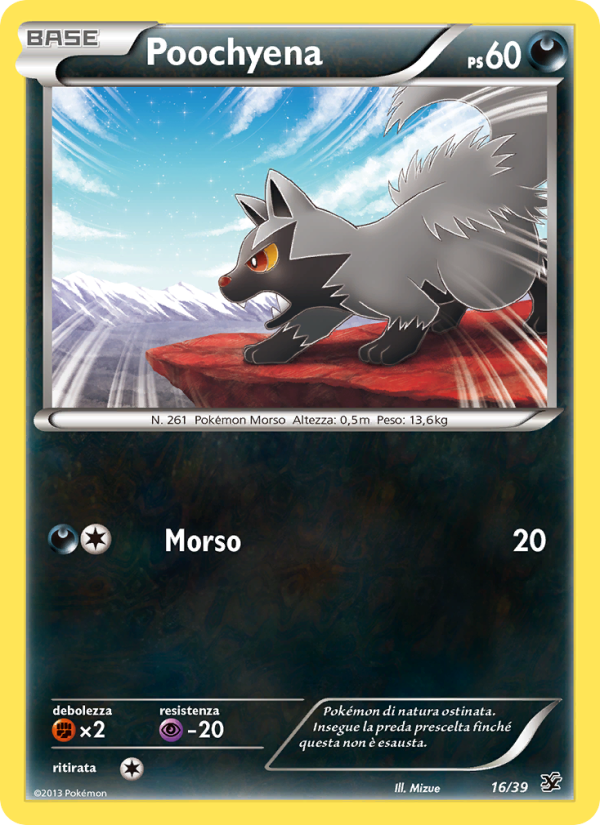 Poochyena 016/39 — Benvenuti a Kalos (Italian Pokémon TCG card)