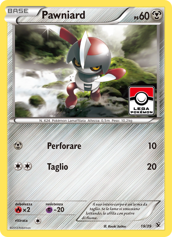 Pawniard 019/39 — Benvenuti a Kalos (Italian Pokémon TCG card)