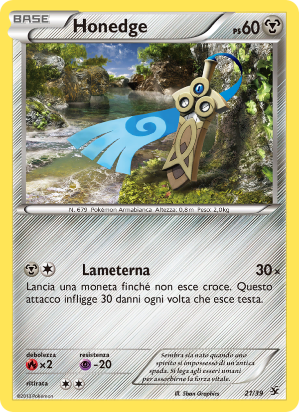 Honedge 021/39 — Benvenuti a Kalos (Italian Pokémon TCG card)