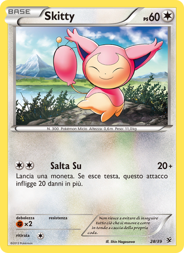 Skitty 028/39 — Benvenuti a Kalos (Italian Pokémon TCG card)