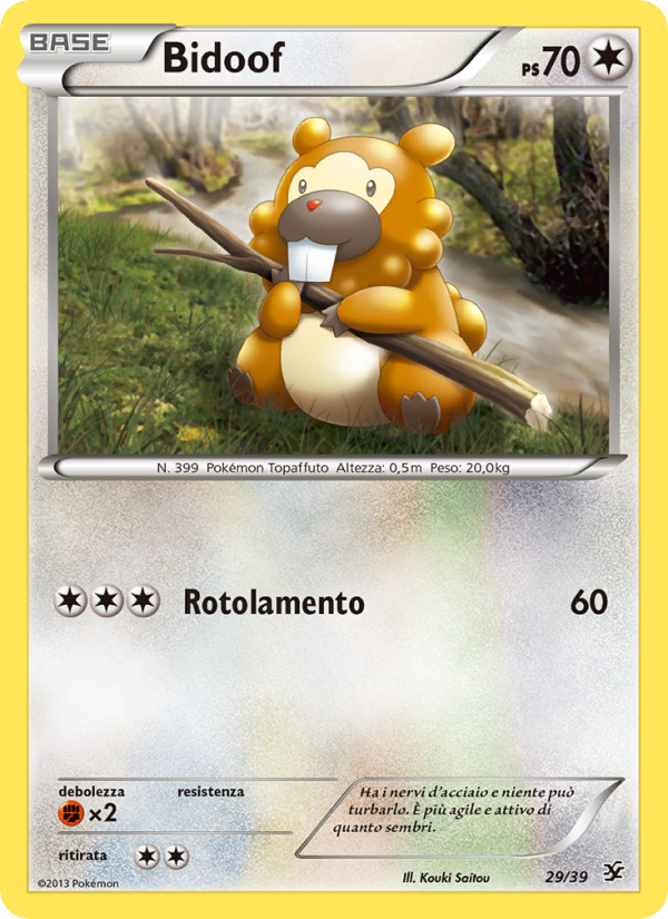 Bidoof 029/39 — Benvenuti a Kalos (Italian Pokémon TCG card)