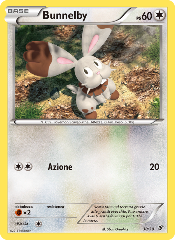 Bunnelby 030/39 — Benvenuti a Kalos (Italian Pokémon TCG card)