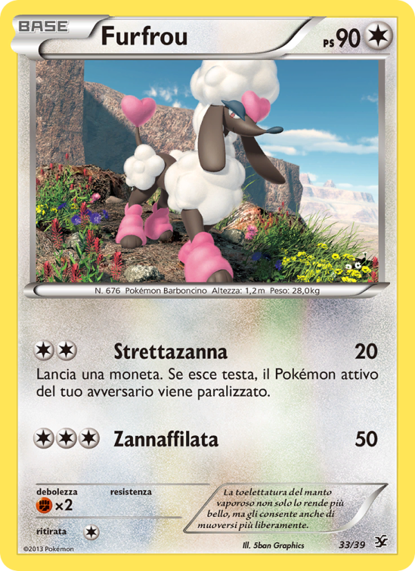 Furfrou 033/39 — Benvenuti a Kalos (Italian Pokémon TCG card)
