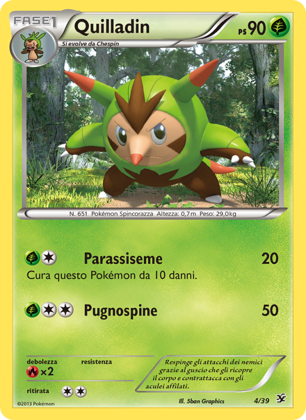 Quilladin 004/39 — Benvenuti a Kalos (Italian Pokémon TCG card)