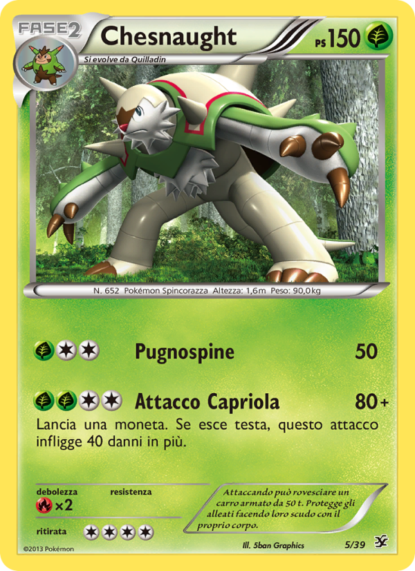 Chesnaught 005/39 — Benvenuti a Kalos (Italian Pokémon TCG card)