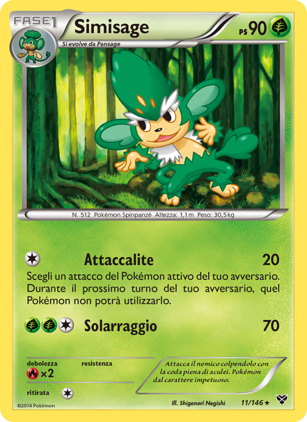 Simisage 011/146 — XY (Italian Pokémon TCG card)